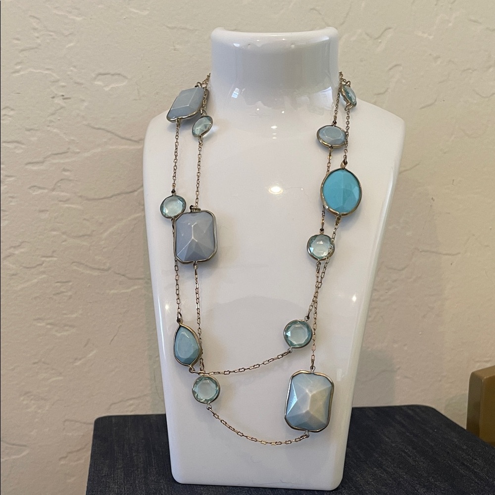 Elegant Blue and Silver Necklace